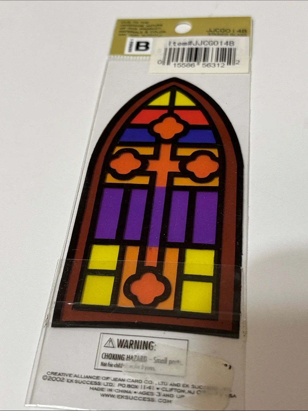 Jolee's By You Stained Glass Church Window EMBELLISHMENT - Purple, Yellow, Orang